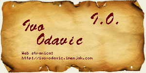 Ivo Odavić vizit kartica